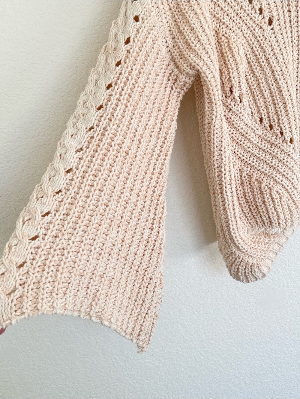 Anthropologie POL Cream Knit Sweater Size Large - Picture 2 of 9